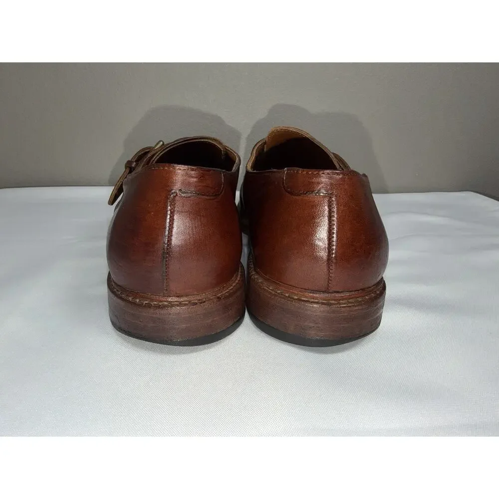 Allen Edmonds Lubbock Brown Leather Monk Strap Size 14 D